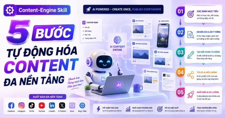 Content-Engine Skill: 5 Bước Tự Động Hóa Content Đa Nền Tảng