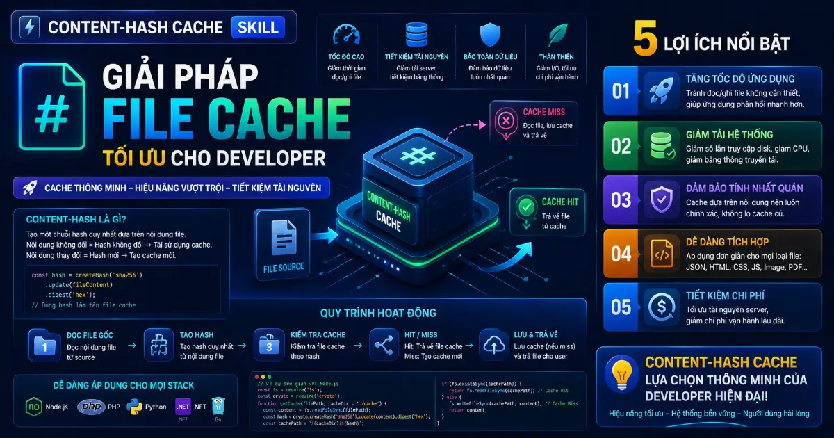 Content-Hash Cache Skill: Giải Pháp File Cache Tối Ưu Cho Developer