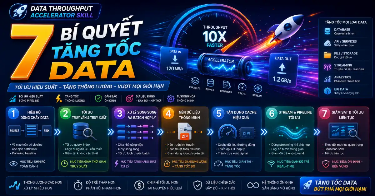 Data Throughput Accelerator Skill: 7 Bí Quyết Tăng Tốc Data
