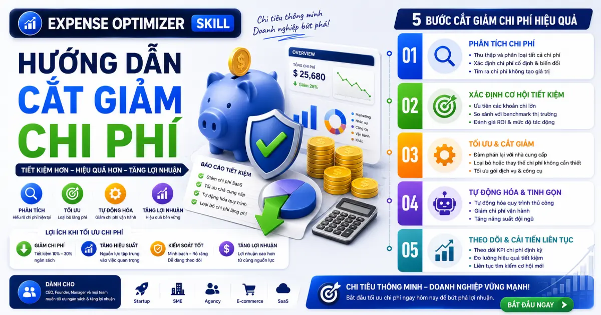 Expense Optimizer skill: Hướng dẫn cắt giảm chi phí