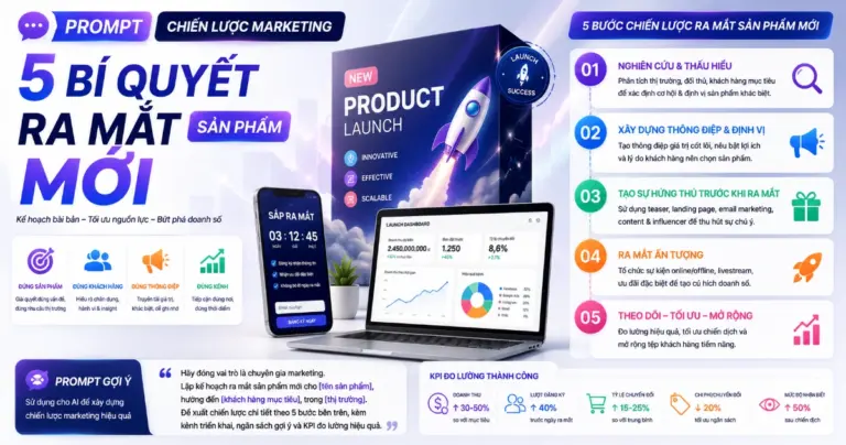 Prompt Chiến Lược Marketing: 5 Bí Quyết Ra Mắt Sản Phẩm Mới