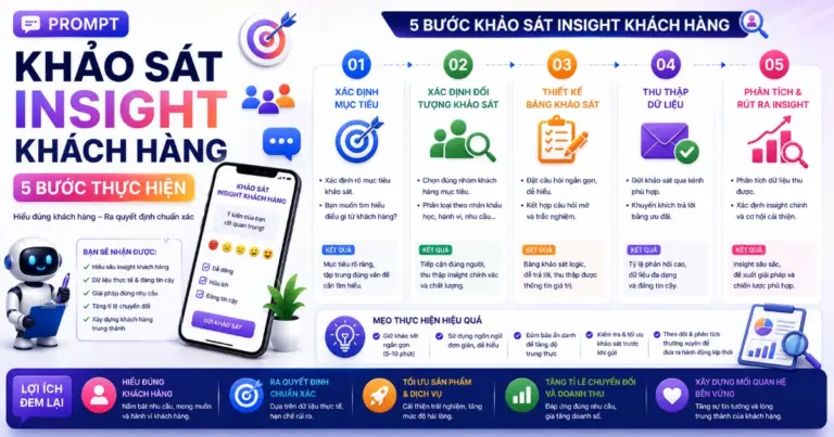 Prompt Khảo Sát Insight Khách Hàng: 5 Bước Thực Hiện