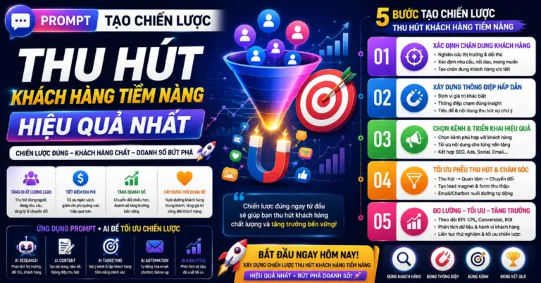 Prompt tạo chiến lược thu hút khách hàng tiềm năng hiệu quả nhất