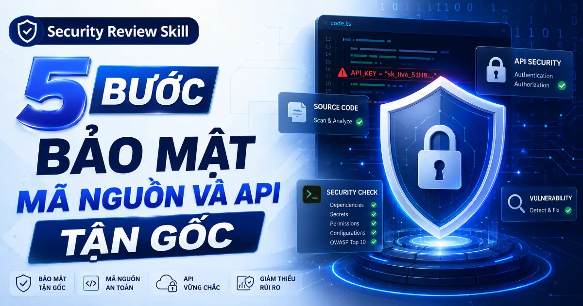 Security Review Skill: 5 Bước Bảo Mật Mã Nguồn Và API Tận Gốc