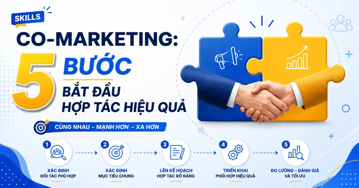 Skills Co-marketing: 5 Bước Bắt Đầu Hợp Tác Hiệu Quả