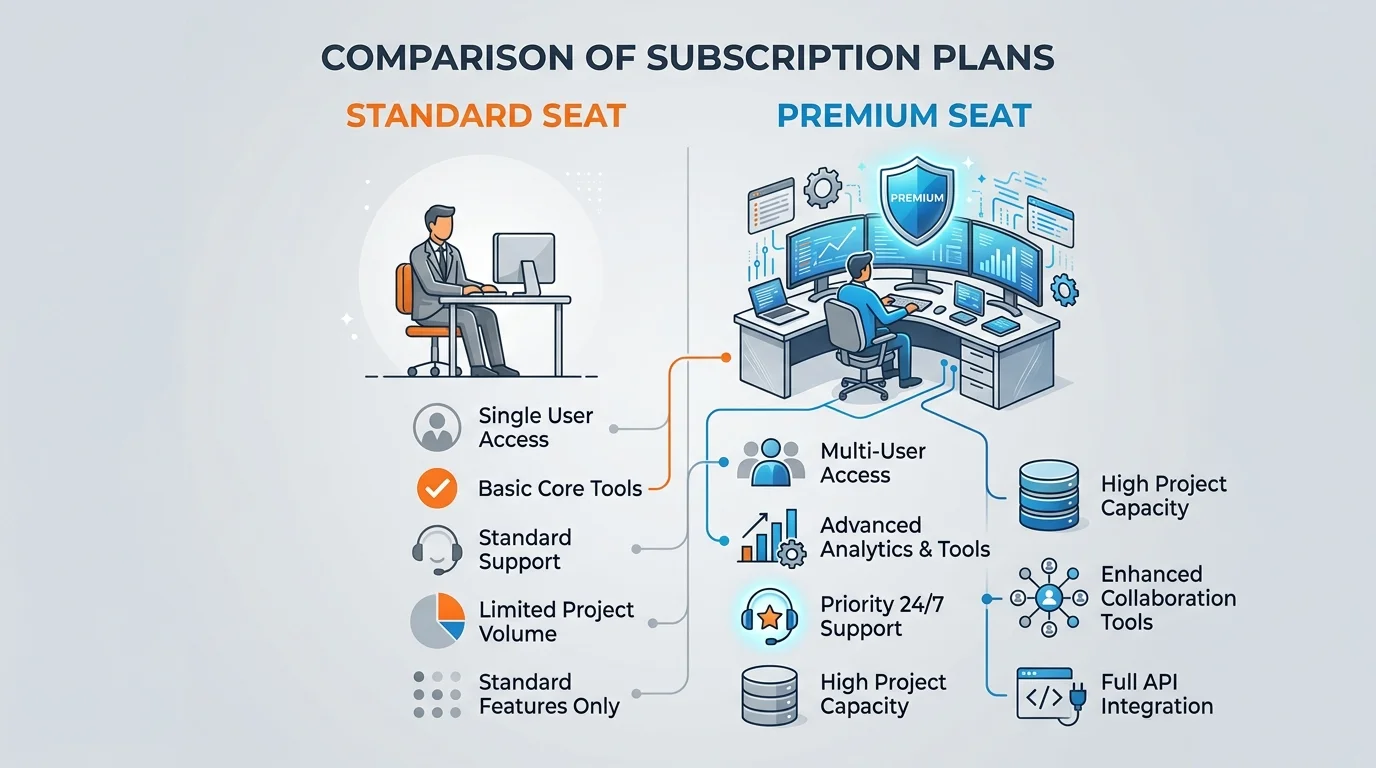 gói Claude Team pricing standard vs premium seat